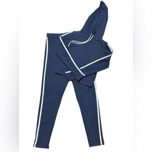 Boom Boom Jeans Women’s Fitted Tracksuit Blue & White XSmall Top large bottoms